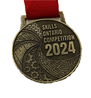 English side of the 2024 Skills Ontario Competition gold medal.